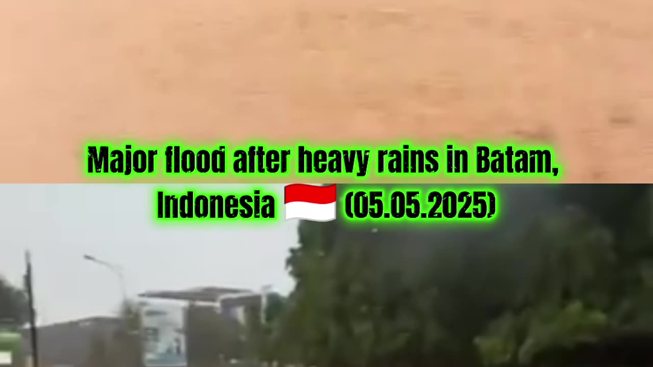 🚨Major flood after heavy rains in Batam in the province of Riau Islands, Indonesia 🇮🇩 (05.05.2025)