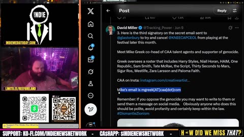 EXPOSED: Zionists Who Secretly Petitioned Glastonbury to Drop Kneecap by Prof David Miller