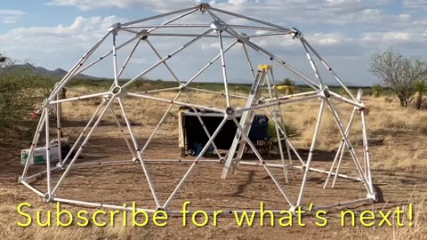 Off grid dome greenhouse going up