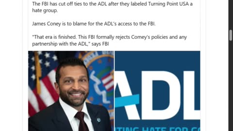 ADL Says It’s Still Working w/ the FBI after Director Patel Claimed to Cut Ties