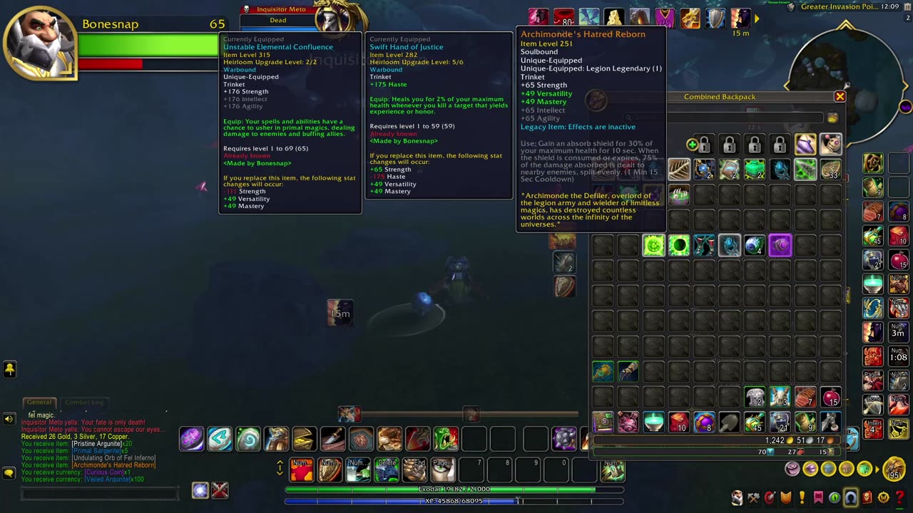 wowcraft in 2025 p44 - shadowpriest solo tolvir throne of four winds then dwarf warrior argus quests
