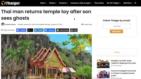 Master GongSun Taoism - Taoism Applied to News - Thai man returns temple toy after son sees ghosts