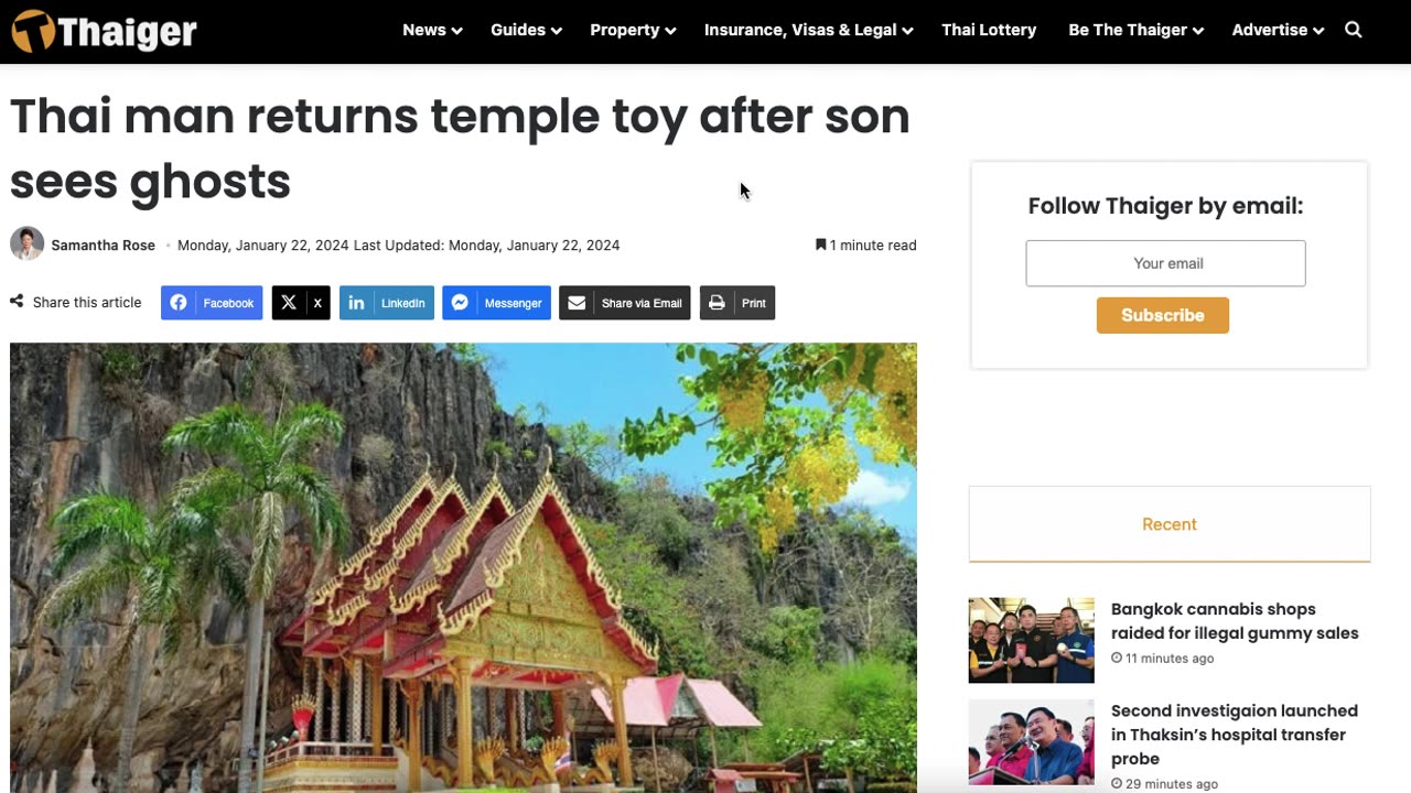 Master GongSun Taoism - Taoism Applied to News - Thai man returns temple toy after son sees ghosts