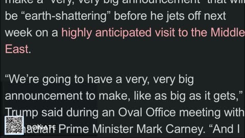 What is the Big announcement? That Trump taking about in few days