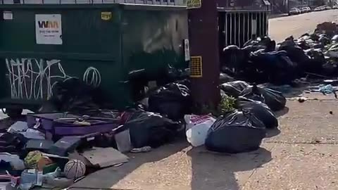 Kensington Area in Philadelphia After Democrats Suspended Trash Pick-Up