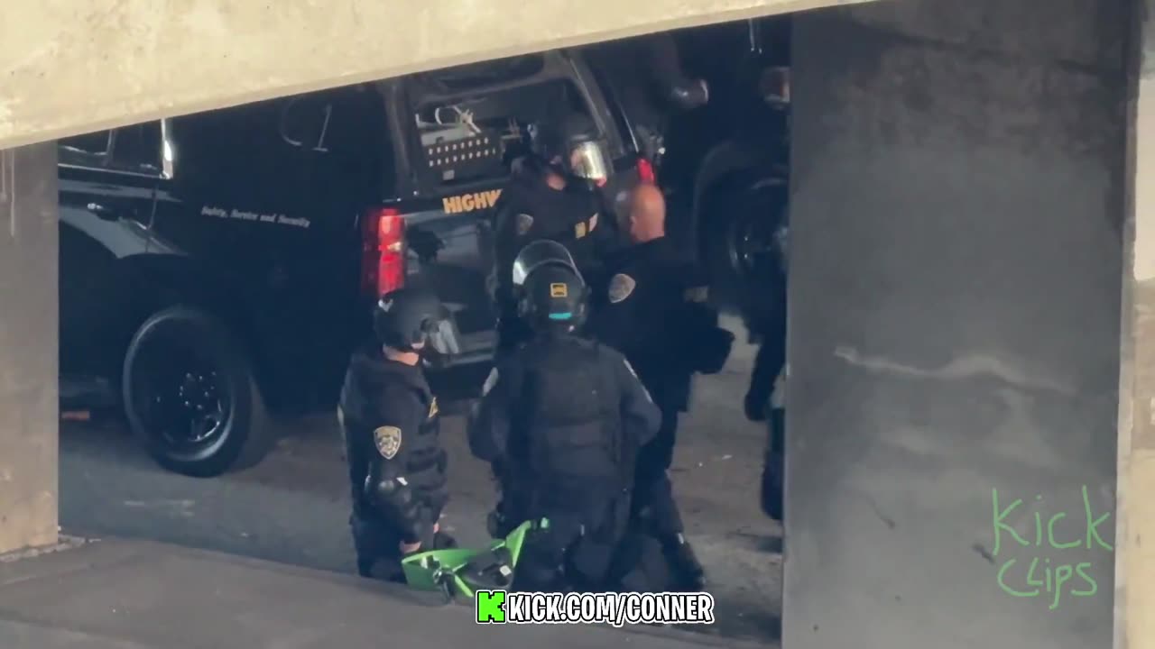LA cop gets hit in the head with a rock thrown by rioter