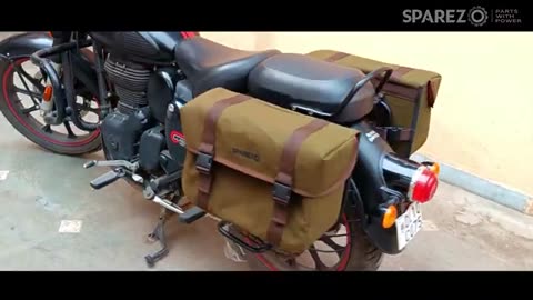 Royal Enfield Classic 350 | Canvas Pannier Bags | Installation - SPAREZO