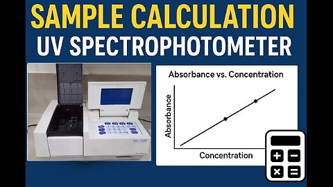 Sample calculation| UV spectrophotometer| calibration curve method