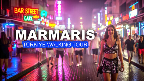Night walking tour in Marmaris, Turkey 4K 60 FPS 2025 | NIGHTLIFE IN THIS TOWN WILL SURPRISE YOU!