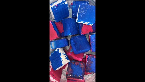 blue dyed chalk