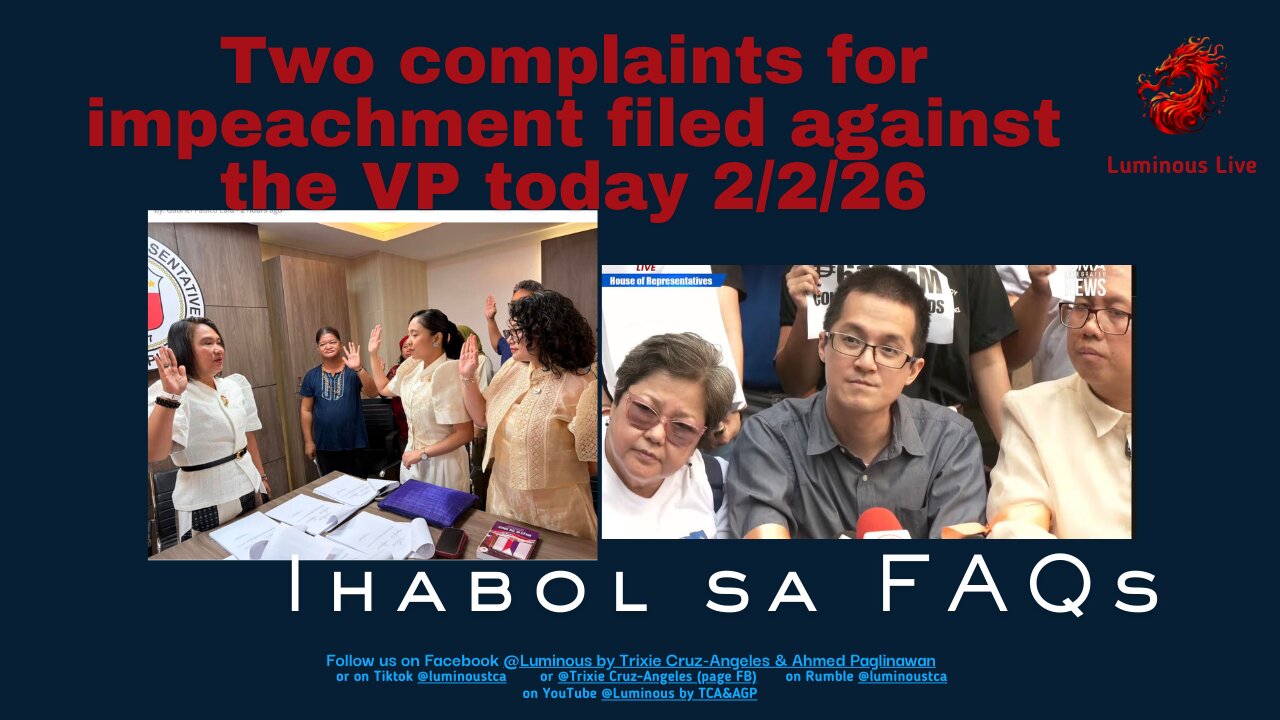 Two impeachment cases filed today 2/2/26