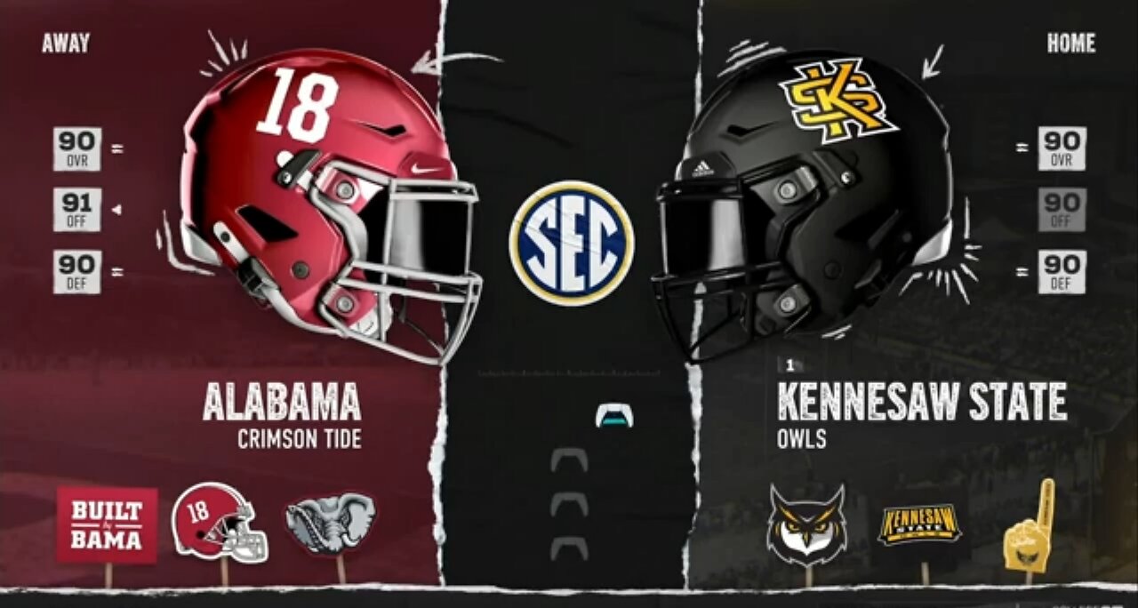 S6 Rebuild Kennesaw State vs Alabama: I go very very very CRAZY!