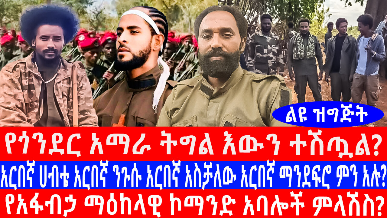 የጎንደር አማራ ትግል እውን ተሽጧል?የአፋብኃ ማዕከላዊ ኮማንድ አባሎች ምላሽስ?