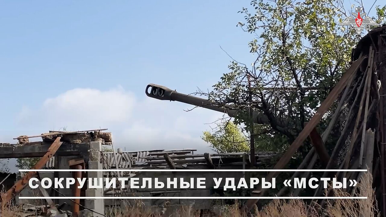 🇷🇺 🏹 🎬 💥 The Msta-S self-propelled artillery unit of the Aleisk Guards Motorized Rifle Formation
