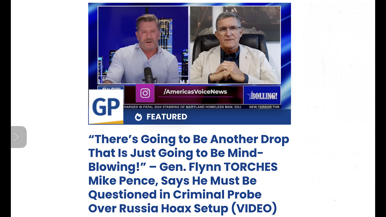“There’s Going to Be Another Drop That Is Just Going to Be Mind-Blowing!” – Flynn TORCHES Mike Pence