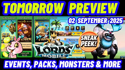 🚨Lords Mobile 02 September 2025 Update: New Packs, Events & Monsters reaveled!