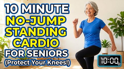 10 Minute NO-JUMP Standing Cardio for Seniors (Protect Your Knees!)