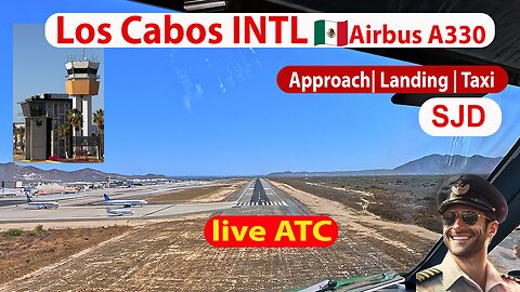 Airbus A330 stunning Cockpit View | Landing at Los Cabos Intl (MMSD) | Captain’s POV + Live ATC