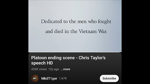 Platoon End Scene - Chris Taylor's Speech