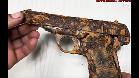 restoration of old rusty weapons
