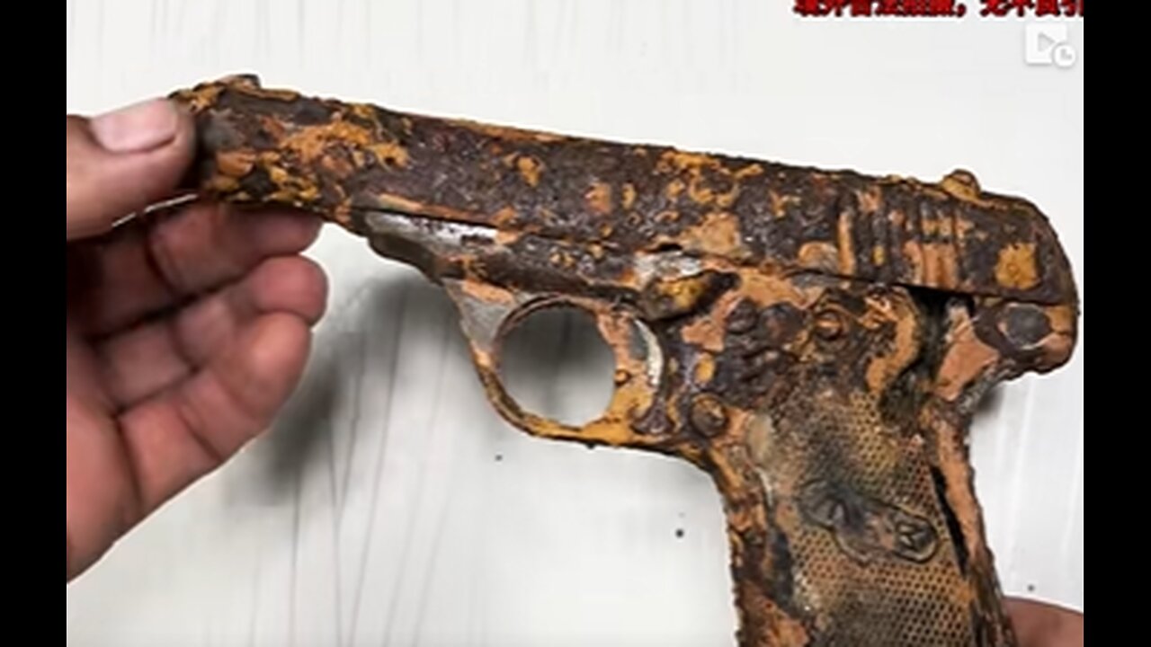 restoration of old rusty weapons