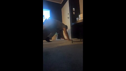 Day 7 doing push ups on rumble