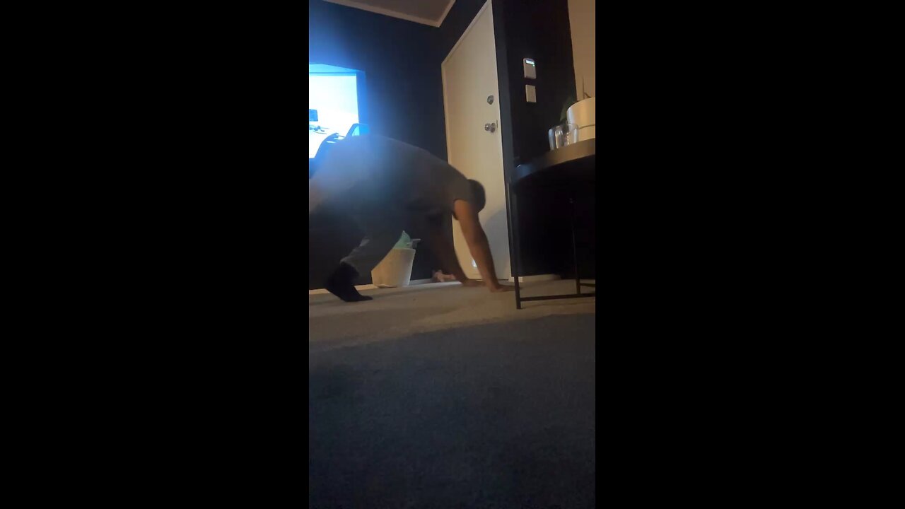 Day 7 doing push ups on rumble