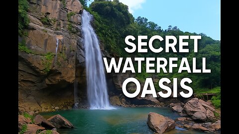 Exploring a Secret Waterfall Oasis | Nature Sounds & Relaxation