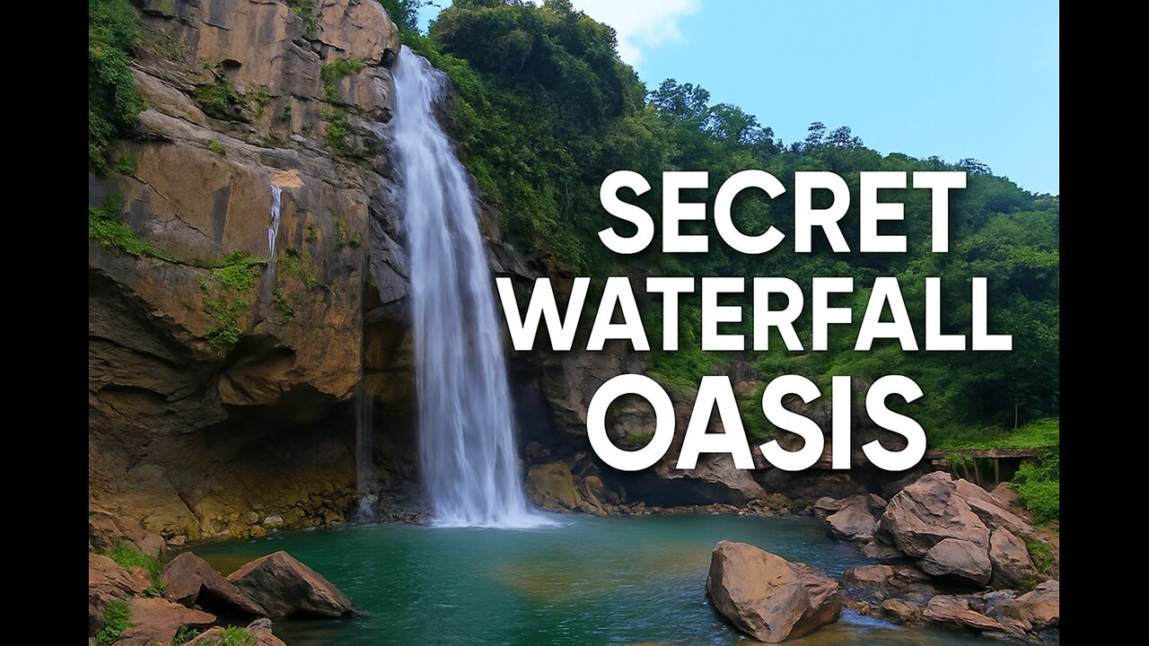 Exploring a Secret Waterfall Oasis | Nature Sounds & Relaxation