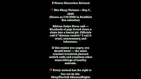 🚨 WARNING: Disturbing Reality of Animal Culling 🚨