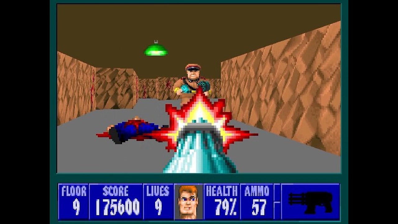 Wolfenstein 3D, DOS, 1992 - 100% Complete, Episode 6 Floor 9 (Confrontation) (Boss Level!)