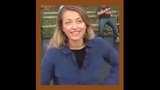 Luodong Massages Beautiful White European Woman At The Park