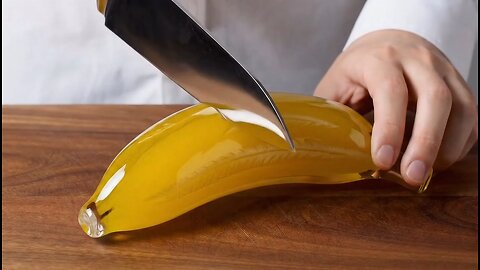 Banana Cutting Satisfying Video || ASMR