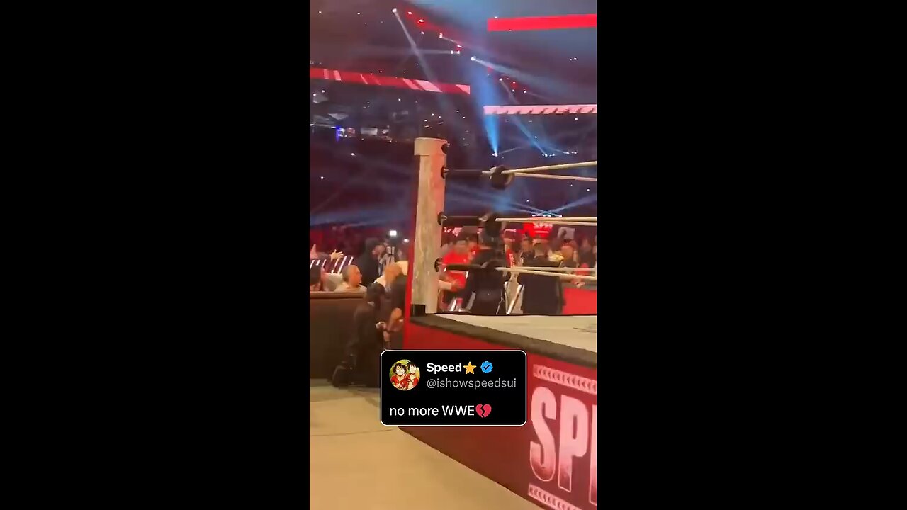 Speed's Royal Rumble debut didn't go to plan 😬 (via @IShowSpeed)