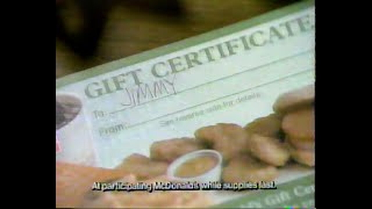 December 13, 1986 - Give McDonalds $5 Gift Certificates for Christmas
