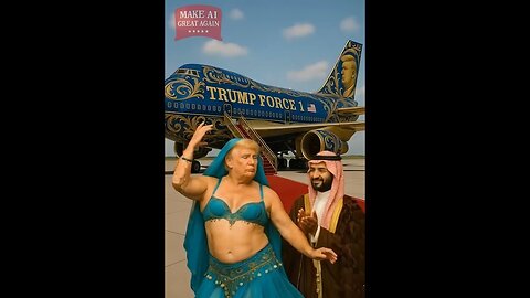 Trump just got his new toy #trump #qatar #saudi #ai