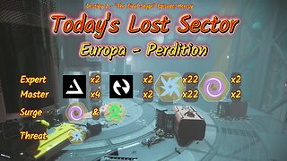 Destiny 2: 3-17-25 Perdition is the Lost Sector. Void/Strand Surge.