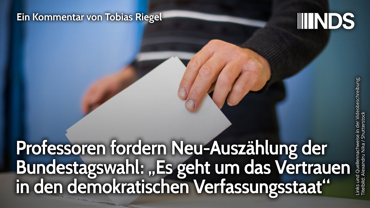 Professoren fordern Neu-Auszählung der Bundestagswahl | Tobias Riegel | NachDenkSeiten-Podcast