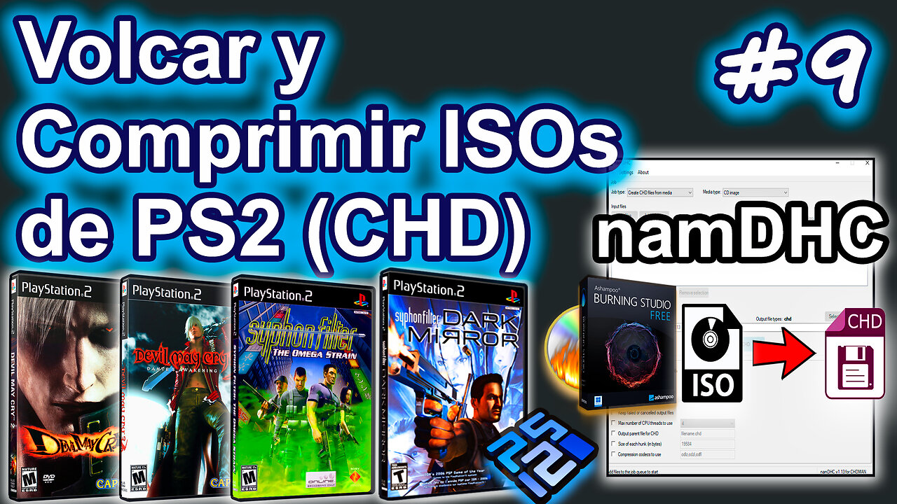 Volcando y comprimiendo ISOS de PS2 a CHD, Pack 2: Devil May Cry 2, etc. (Burning Studio FREE) #9