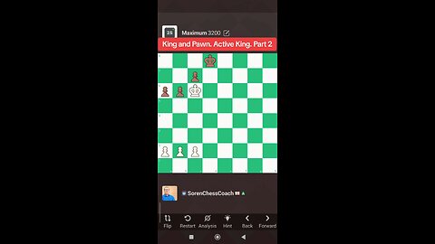 King and Pawn Endgame. Active King. Part 2