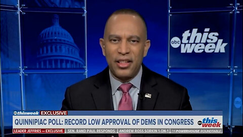 Outlier Out-And-Out Liar: Hakeem Jeffries Dodges Question About Dems' Record Low Approval Rating