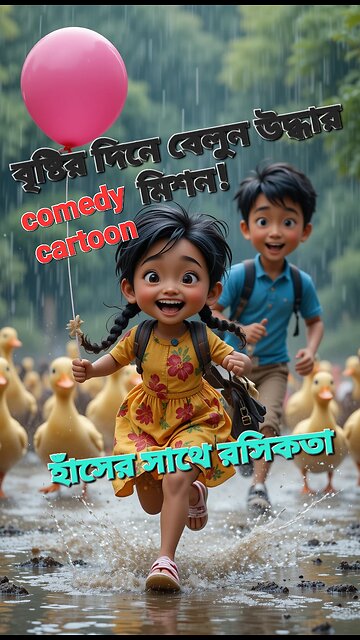 Rainy Day Balloon Rescue | Roni & Jhilik’s Duck Adventure! বৃষ্টির দিনে ! হাঁসের সাথে রসিকতা