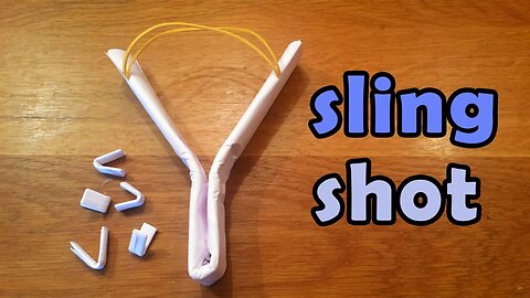 How To Make a Simple Strong Paper Slingshot - Paper Ninja Weapons EASY Origami 4D