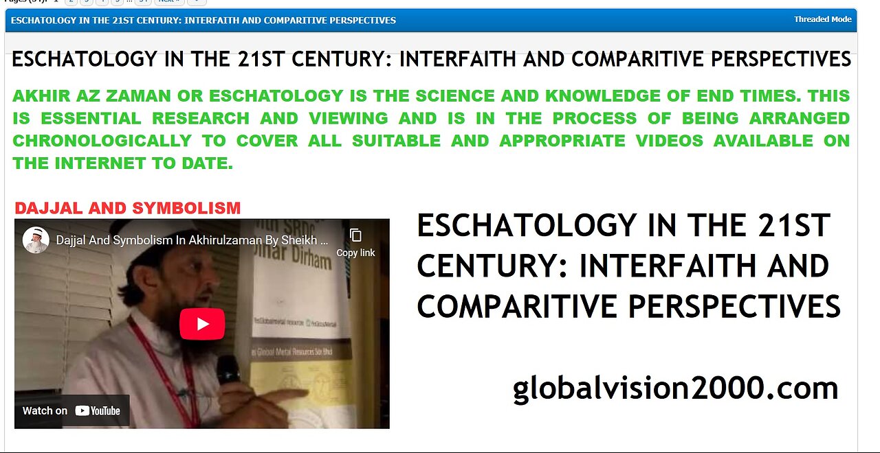 History's Abrahamic Arc Accelerating To Armageddon, Moeen Yaseen GlobalVision2000 with Tony Gosling