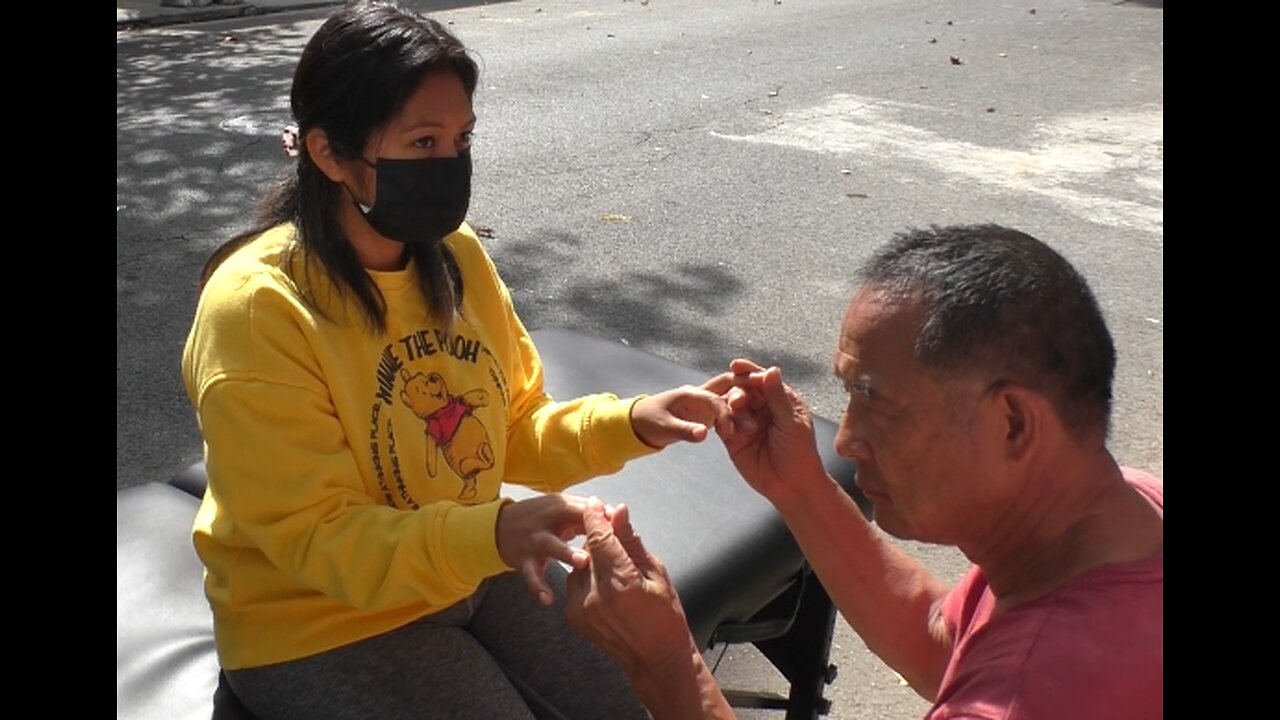 Luodong Massages Mexican Girl On Massage Table And Gives Boyfriend Massage Tips