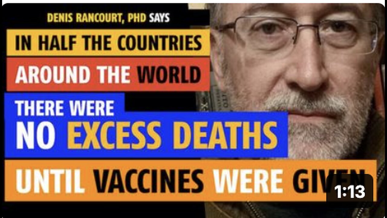 "Denis Rancourt Claims No Excess Deaths Until Vaccine Introduction in Half the Countries"