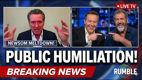 Gavin Newsom MELTS DOWN After Greg Gutfeld & Mel Gibson Publicly HUMILIATE Him on Live TV!