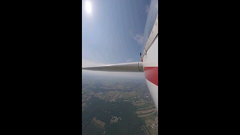 Sky diver sits on plane wing 🪽