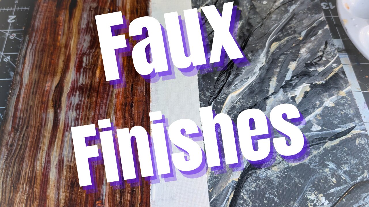 Paint Faux Finishes (Part 1) - Wood Grain and Marble