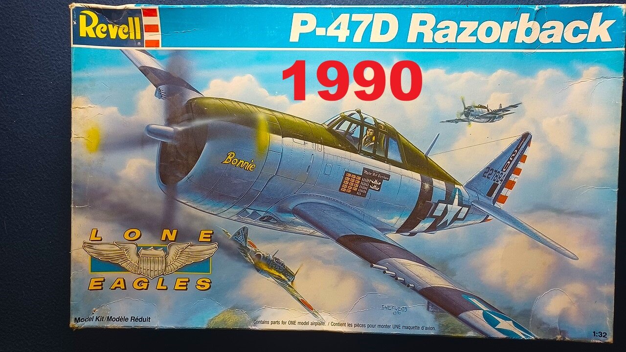 REVELL, P-47D Razorback, 1:32 LONE EAGLES, 4554, 1990